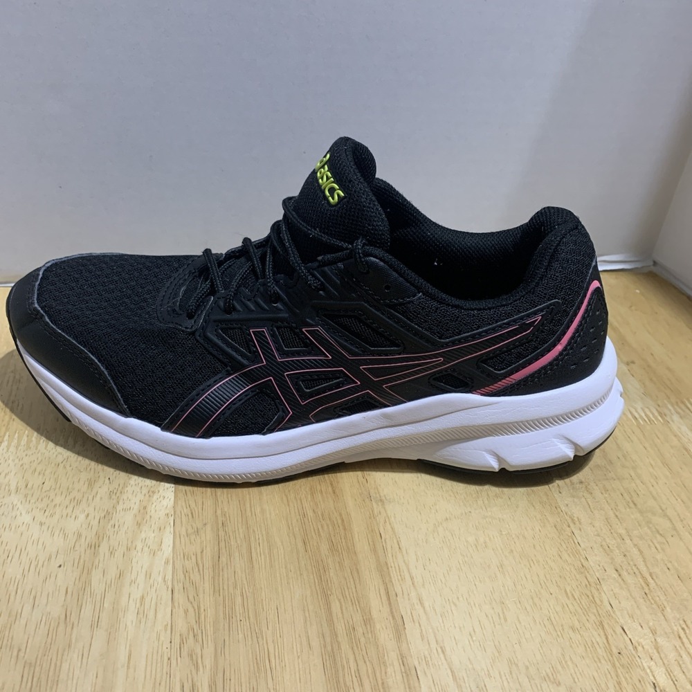 ASICS Womens Jolt 3 Black Pink Running Shoe Comfort Sz 9.5 Wide